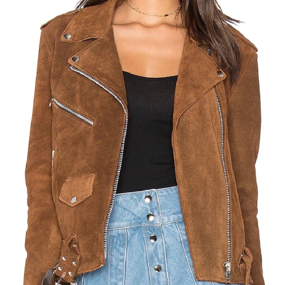 Understated Leather x REVOLVE Western Suede Moto Jacket